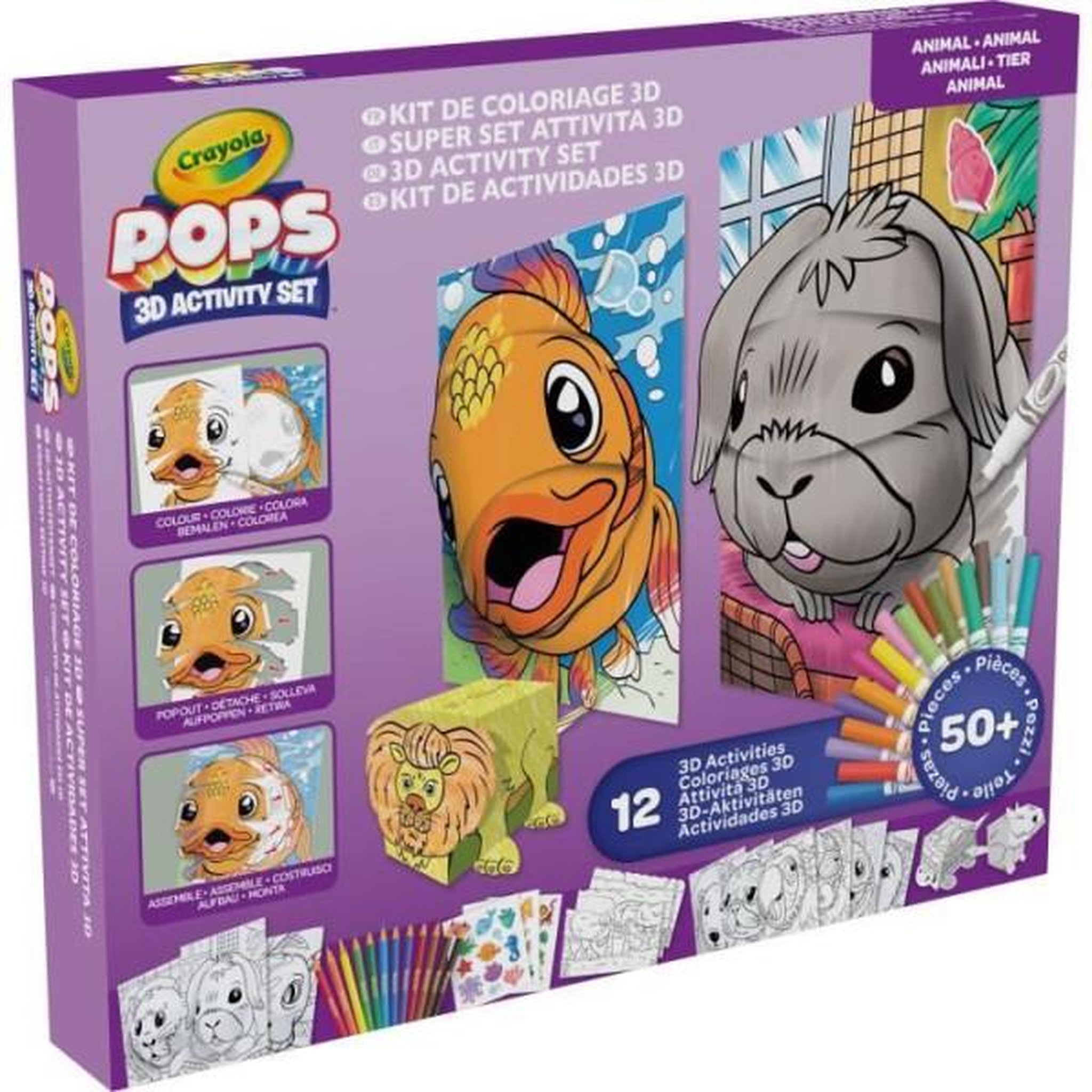 Voir la diapositive 2 : Crayola Créatif - CRAYOLA - POPS 3D Color Pops Gift Set - Plus de 12 activités en 3D! Des 6 ans