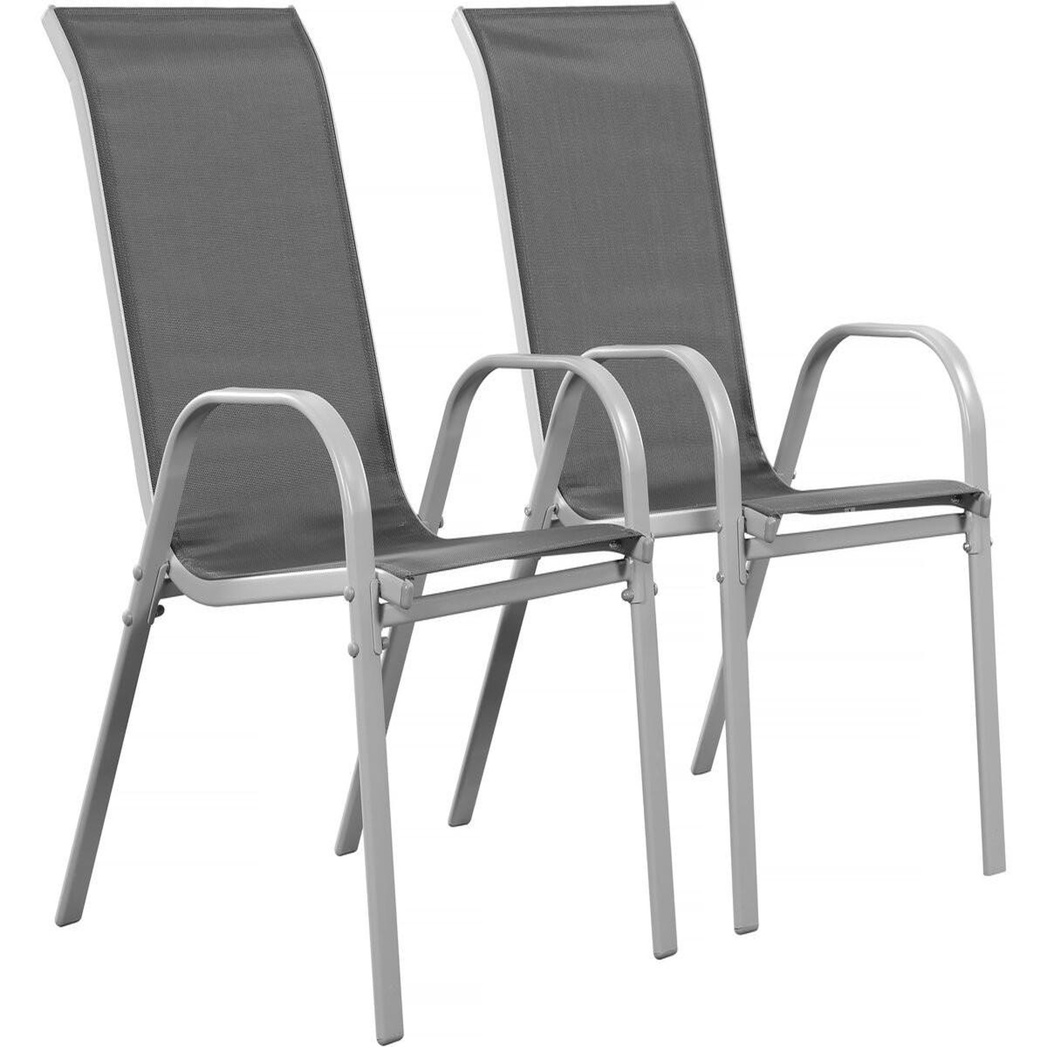 Habitat et Jardin Fauteuil jardin textilène  cordoba  - phoenix - gris foncé - lot de 2