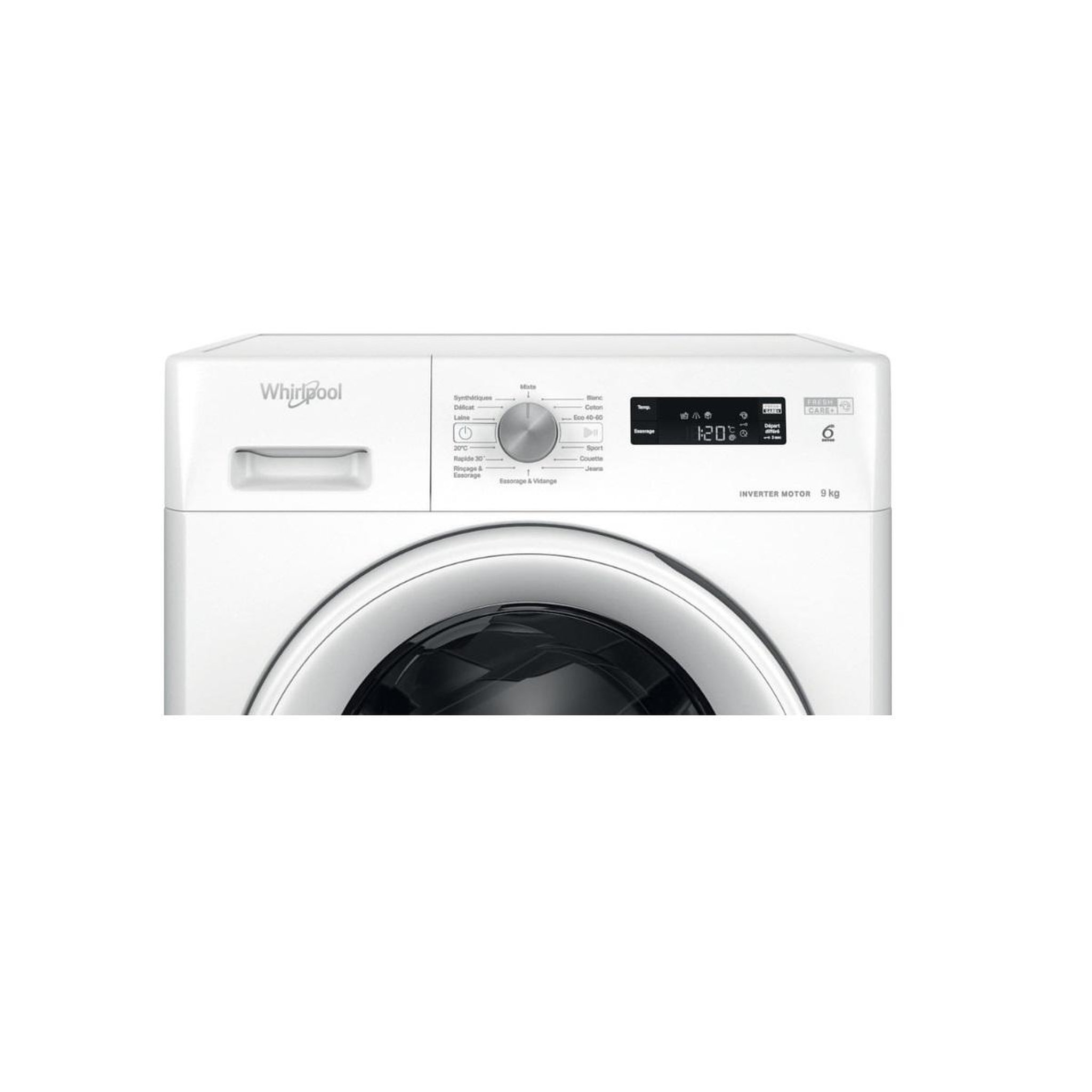 Voir la diapositive 4 : Whirlpool Lave-linge frontal 9kg 1200 tours/min - ffsp9269wfr