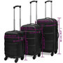 Voir la diapositive 6 : VIDAXL Ensemble de valises rigides 3 pcs Noir 45,5 55 66 cm