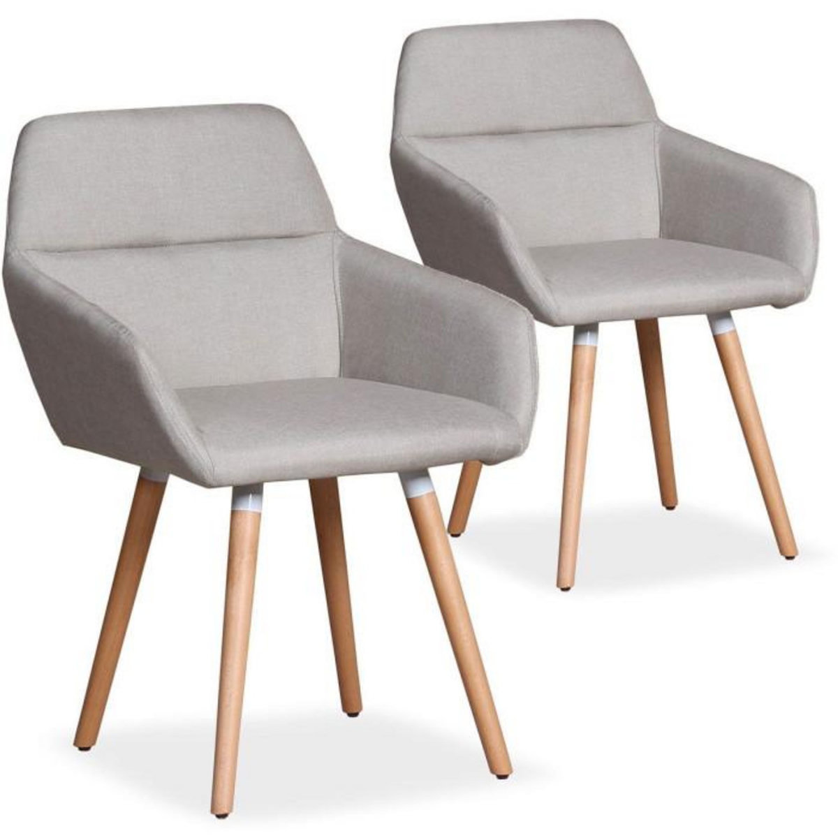 Paris Prix Lot de 2 Fauteuils Scandinaves  Dorcy  82cm Beige