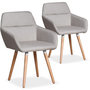 Voir la diapositive 1 : Paris Prix Lot de 2 Fauteuils Scandinaves  Dorcy  82cm Beige
