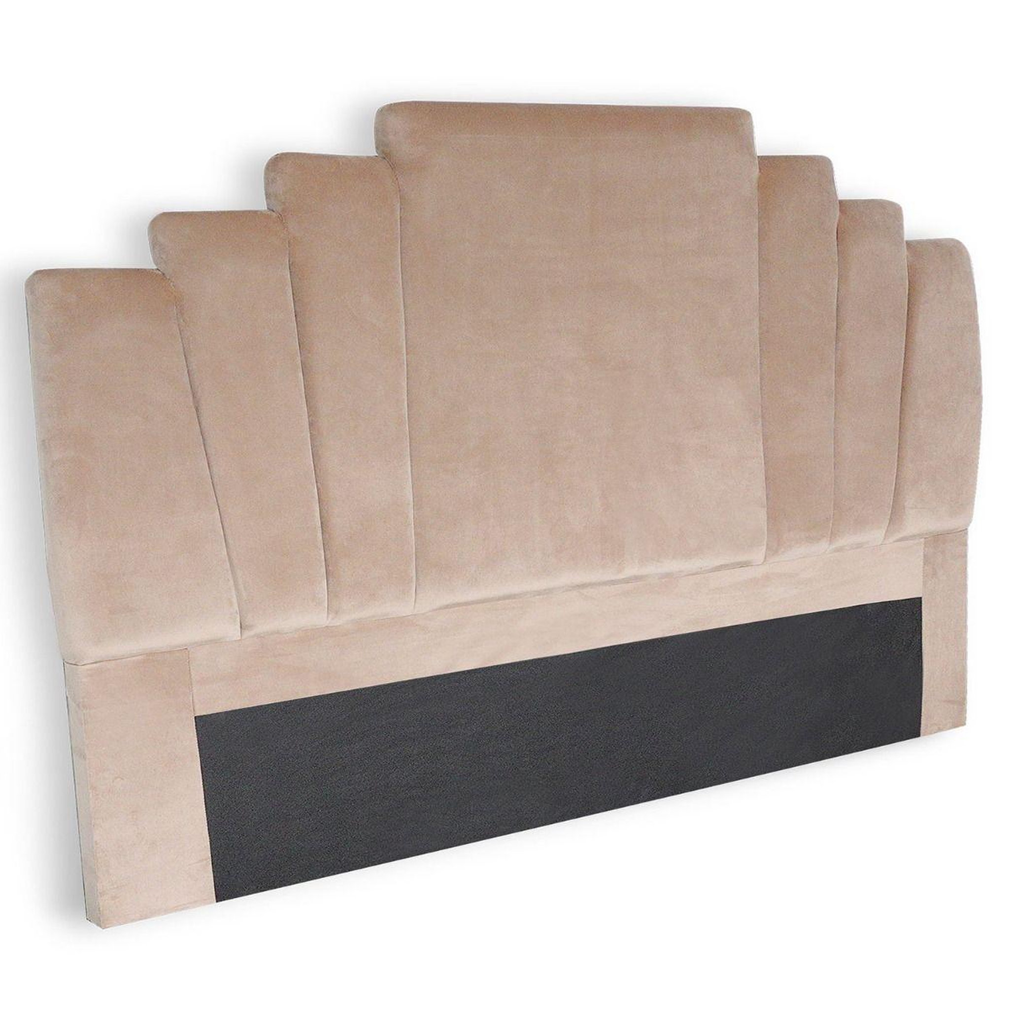 Voir la diapositive 2 : Paris Prix Tête de Lit en Velours  Renaya  180cm Taupe