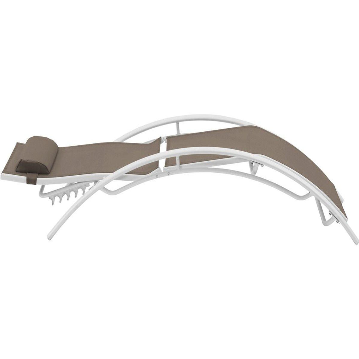 Habitat et Jardin Bain de soleil en aluminium  Beauty  - Phoenix - Taupe - Lot de 2