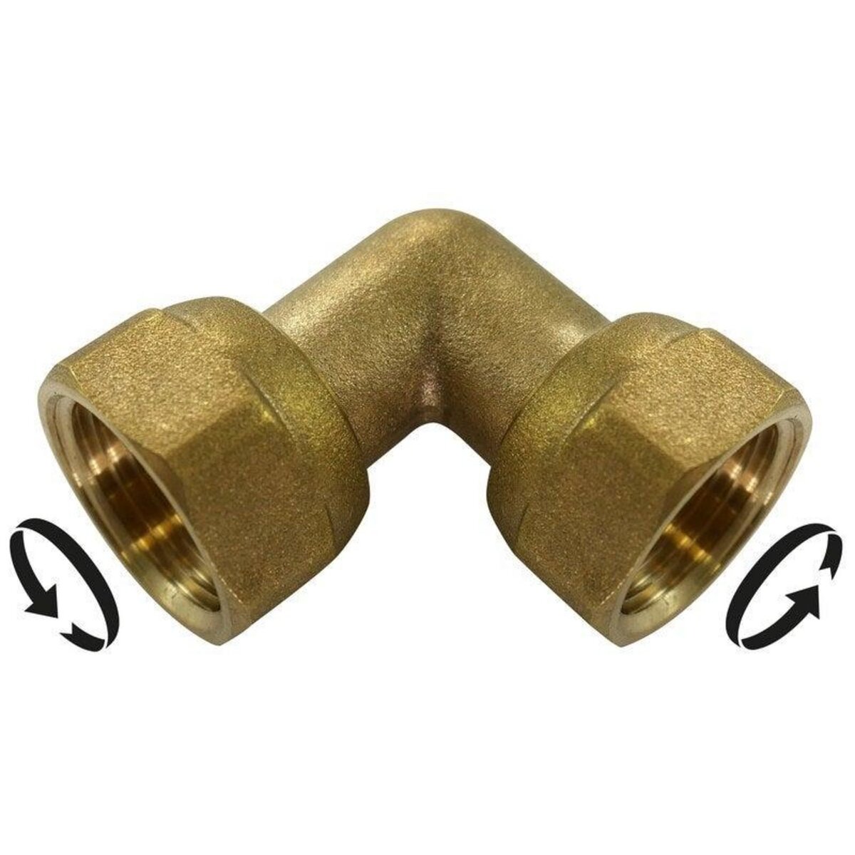 CENTRALE BRICO Coude à visser laiton F 12 x 17 pour tube en cuivre