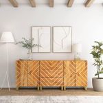 VIDAXL Armoires laterales 3 pcs marron et noir 60x33,5x75 cm