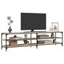 Voir la diapositive 4 : VIDAXL Meuble TV chene sonoma 200x30x50 cm bois d'ingenierie et metal