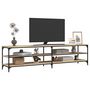 Voir la diapositive 4 : VIDAXL Meuble TV chene sonoma 200x30x50 cm bois d'ingenierie et metal