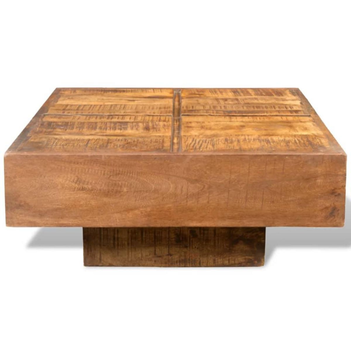 VIDAXL Table basse carree Marron Bois massif de manguier