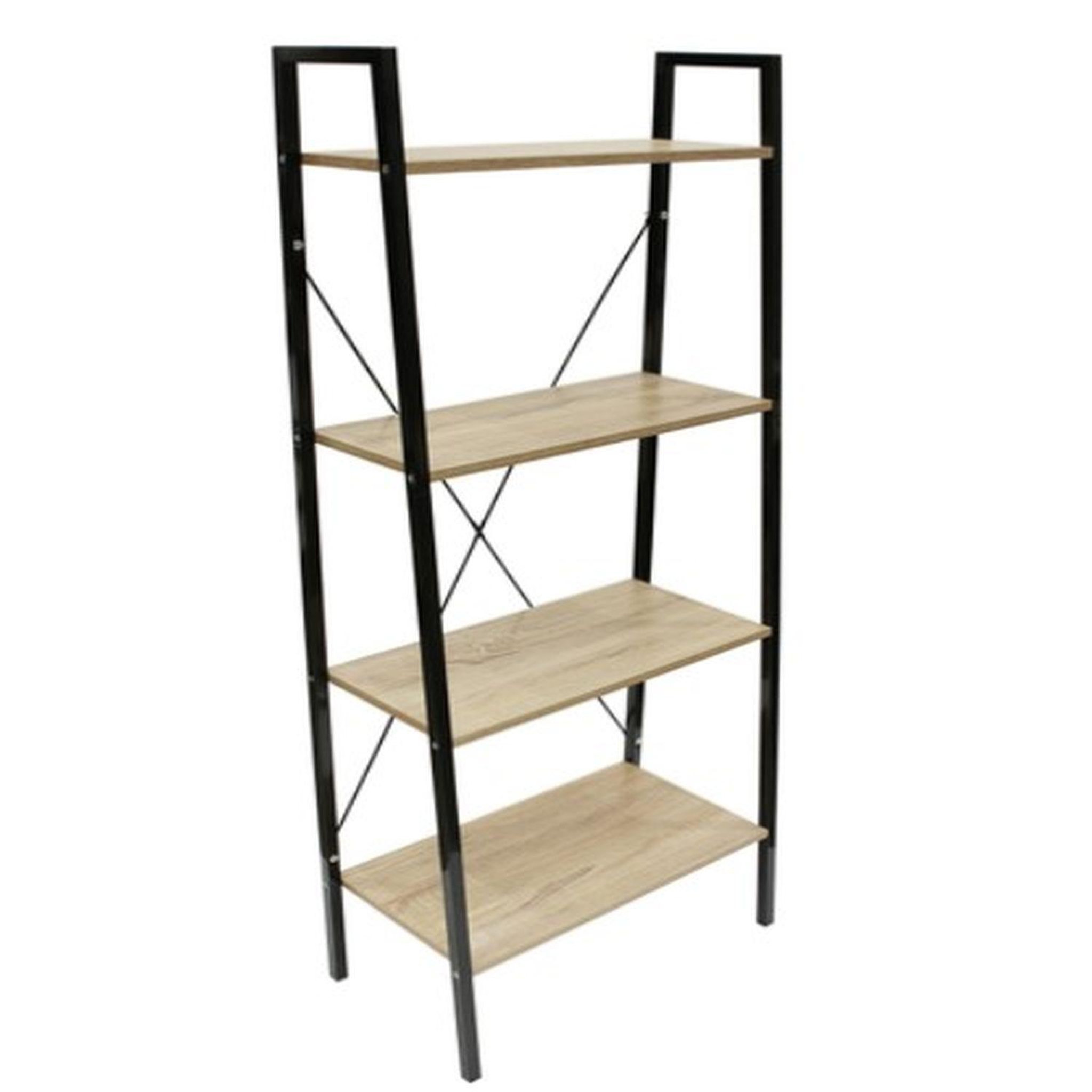 The Home Deco Factory Etagère en mélamine et métal - l.60 x h.148 cm - noir