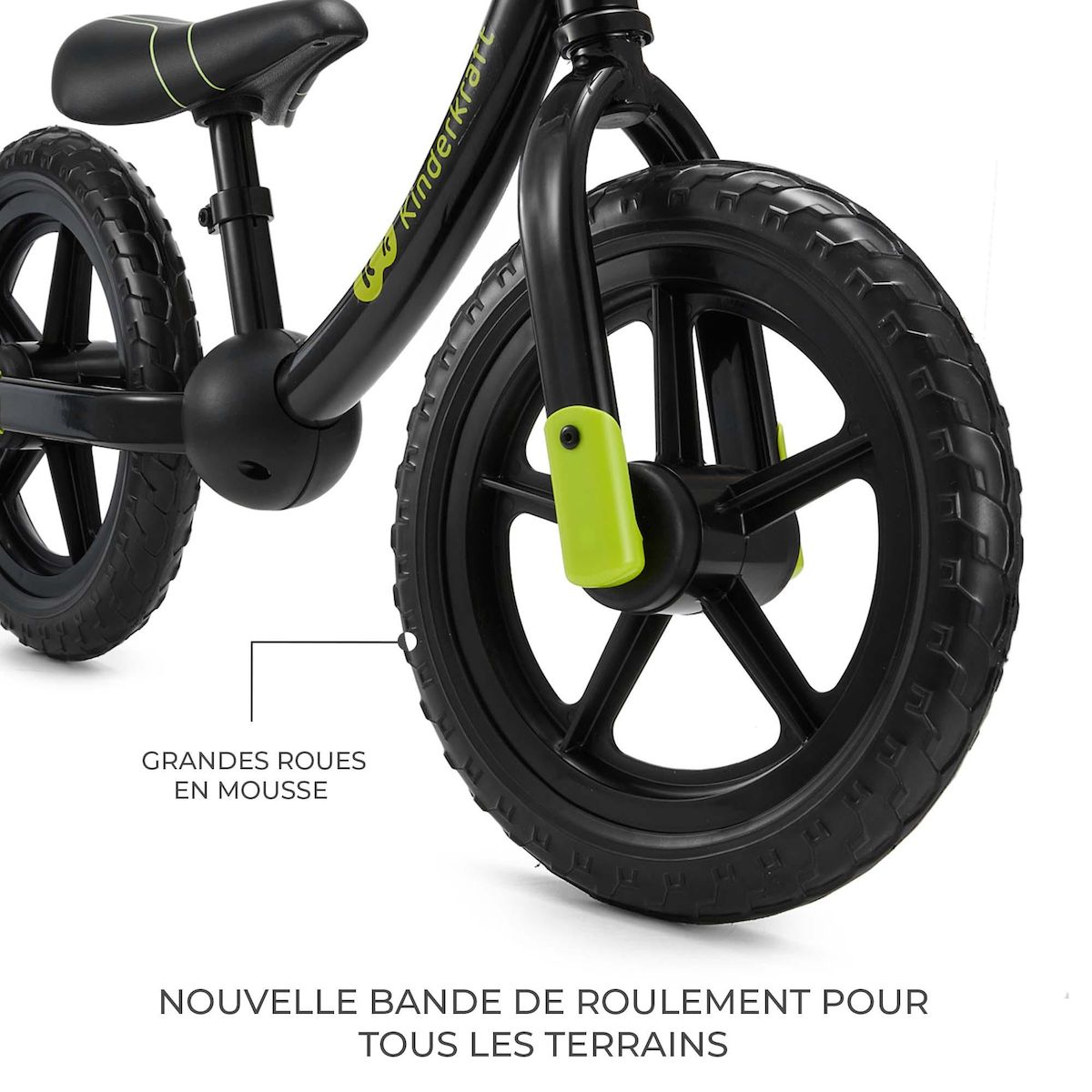 KINDERKRAFT Draisienne enfant grandes roues tout terrain réglable