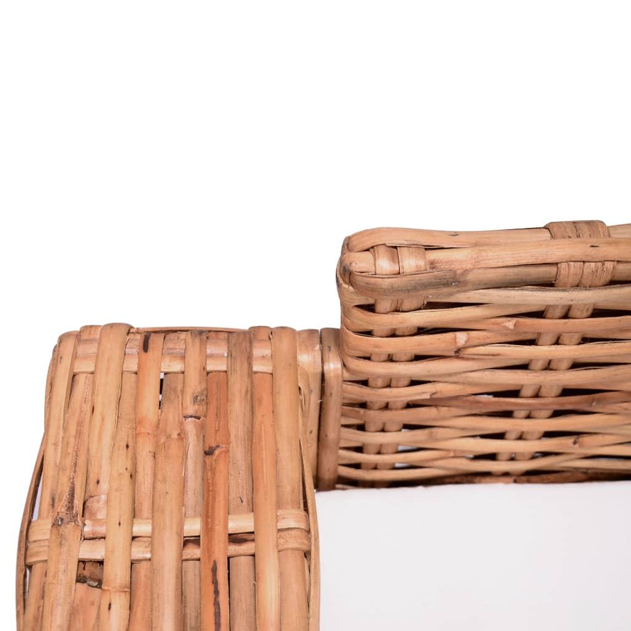 Voir la diapositive 2 : VIDAXL Canape a 3 places de jardin Rotin naturel