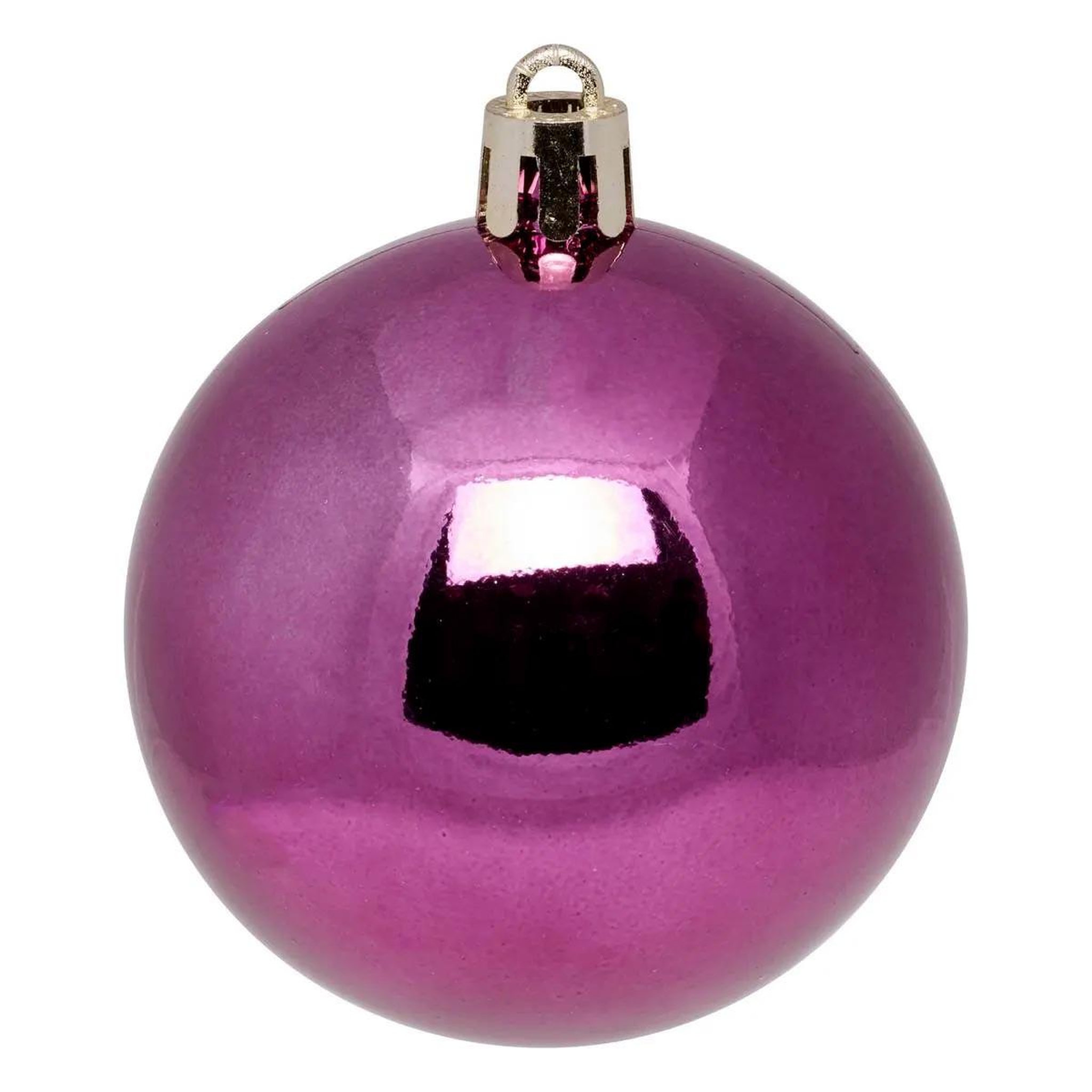 Voir la diapositive 3 : ATMOSPHERA Lot de 4 boules de noël  maison des couleurs   8cm violet