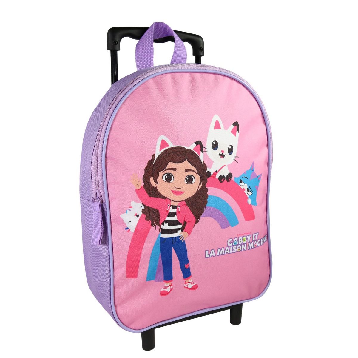 Bagtrotter Sac à dos à roulettes Gabby et La Maison Magique Rose - Bagtrotter