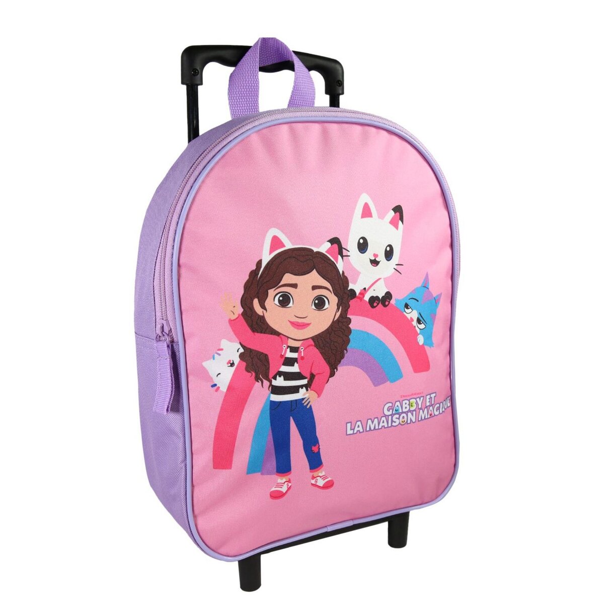 Bagtrotter Sac à dos à roulettes Gabby et La Maison Magique Rose - Bagtrotter