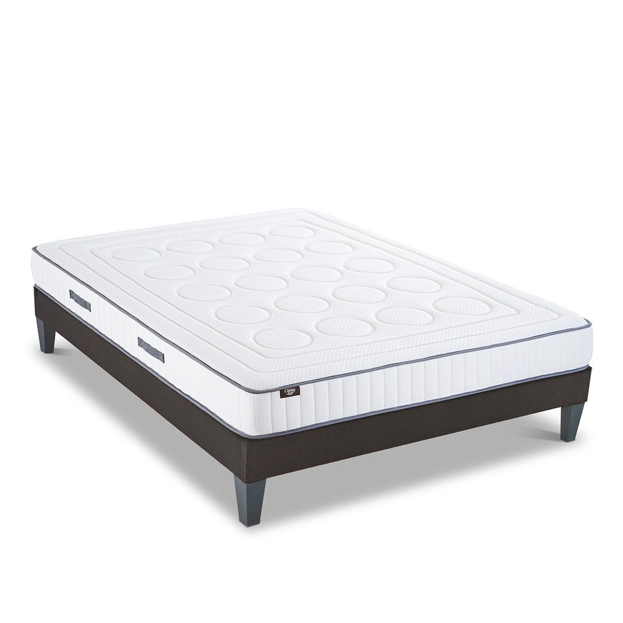 Voir la diapositive 3 : OLYMPE LITERIE Olympe literie | ensemble cristal | matelas mémoire de forme + sommier bois