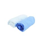 DOMIVA DOMIVA Lot 2 Draps housse Jersey - 60 x 120 cm - Blanc/Ciel