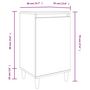 Voir la diapositive 6 : VIDAXL Table de chevet blanc brillant 40x35x70 cm bois d'ingenierie