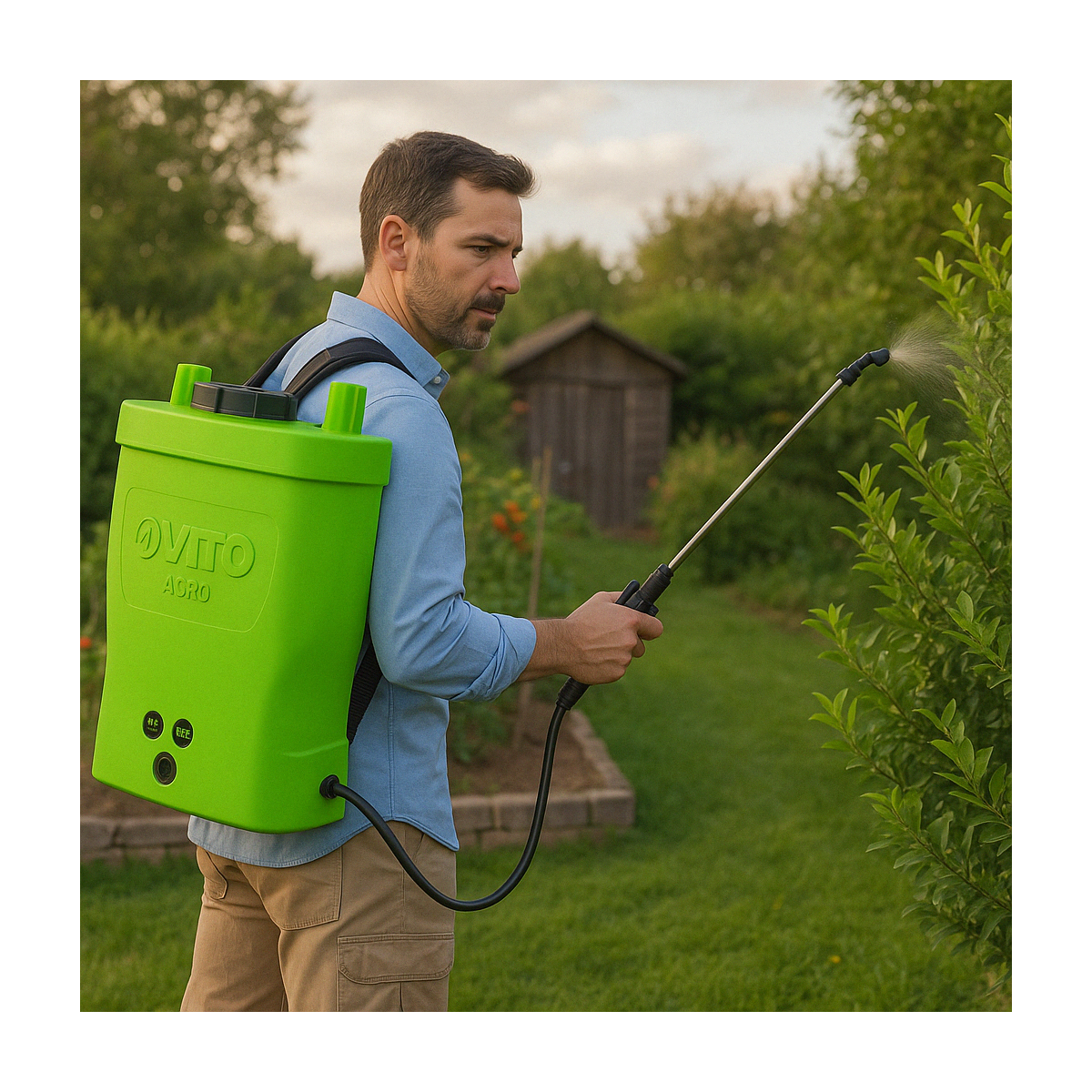 VITO Pulvérisateur de Jardin 16L à Batterie VITO - Pulvérisateur Electrique 6 bars - Buses, Chargeur et Lance Télescopique Inclus