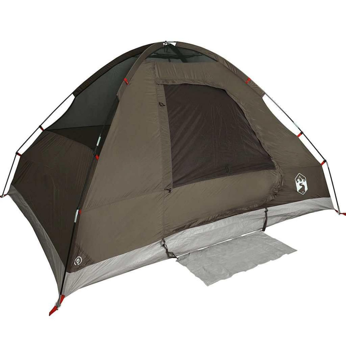 VIDAXL Tente de camping a dome 2 personne marron impermeable