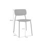 Voir la diapositive 3 : SWEEEK Lot de 4 chaises de jardin empilables acier et plastique anthracite - Liva