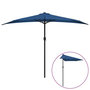 Voir la diapositive 2 : VIDAXL Parasol de balcon avec mat en aluminium Bleu 300x155x223cm Demi