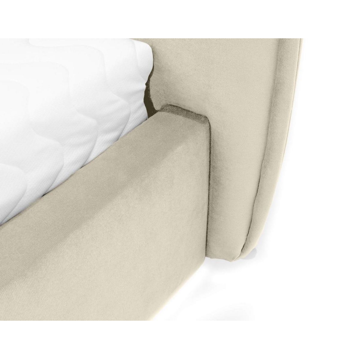 BEST MOBILIER Emy - lit coffre - 160x200 cm - en velours - sommier inclus