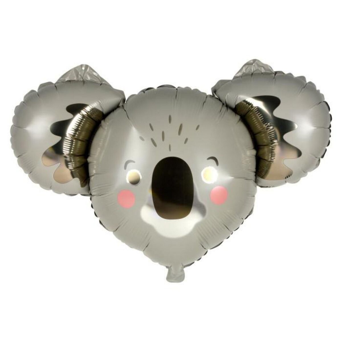 Paris Prix Ballon Gonflable Métallisé  Tête de Koala  67cm Gris
