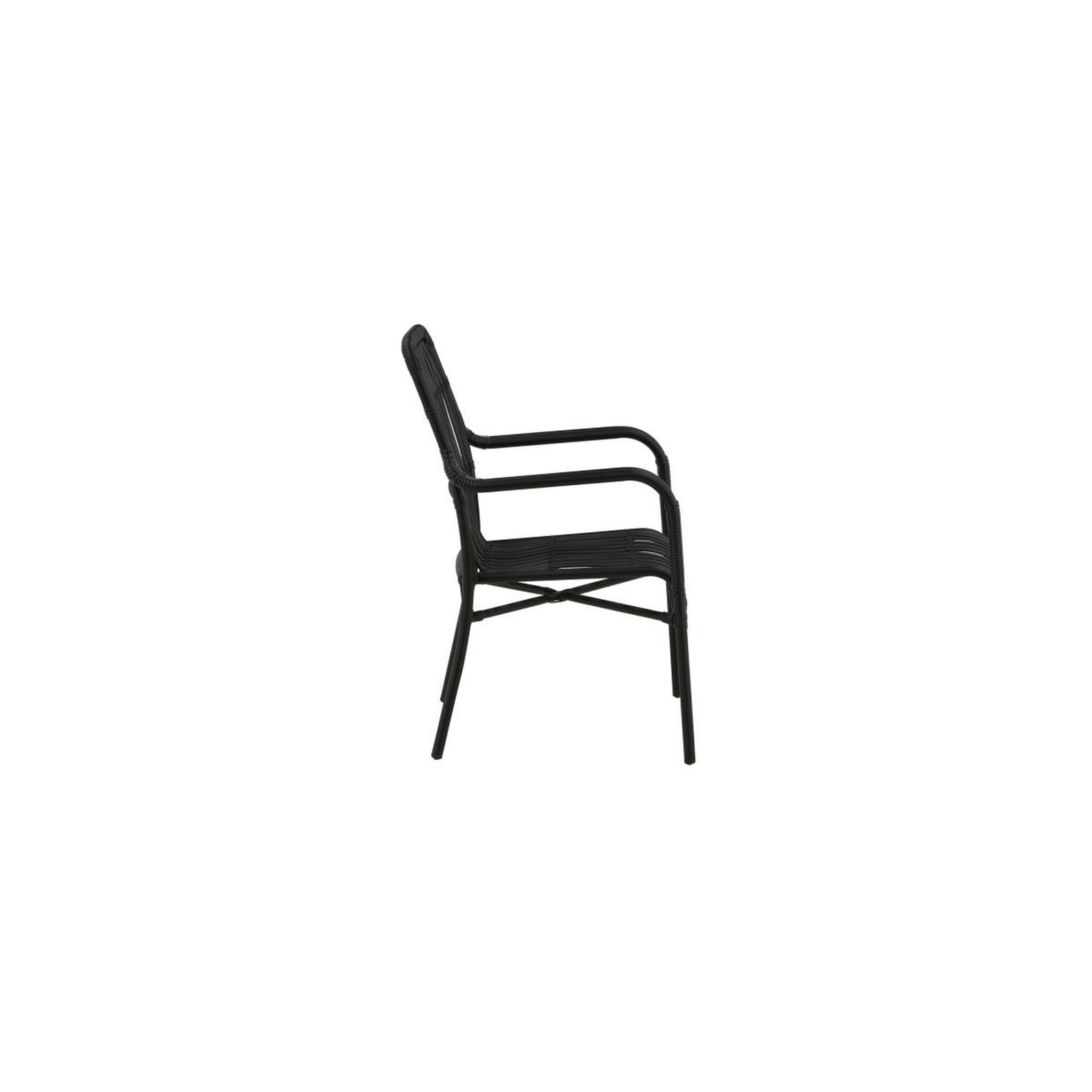 Voir la diapositive 2 : Paris Prix Chaise de jardin en rotin  rizal  90cm noir