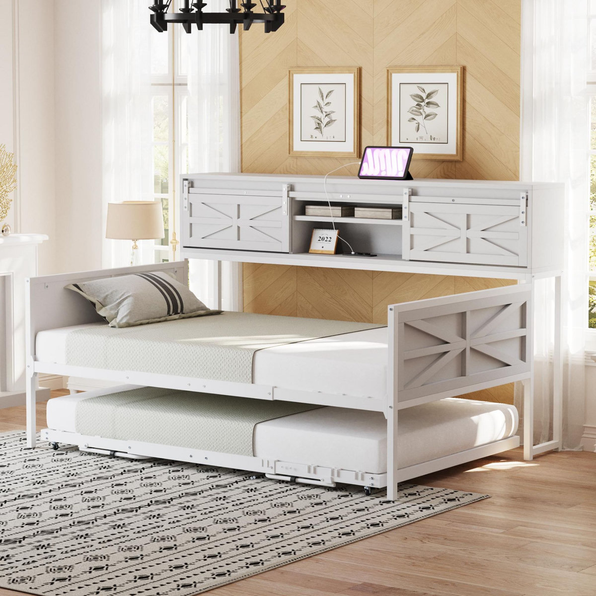 MERAX Lit gigogne 90x200cm