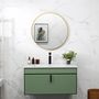 Voir la diapositive 2 : HOMCOM Miroir mural rond dia. 70 cm cadre métal doré