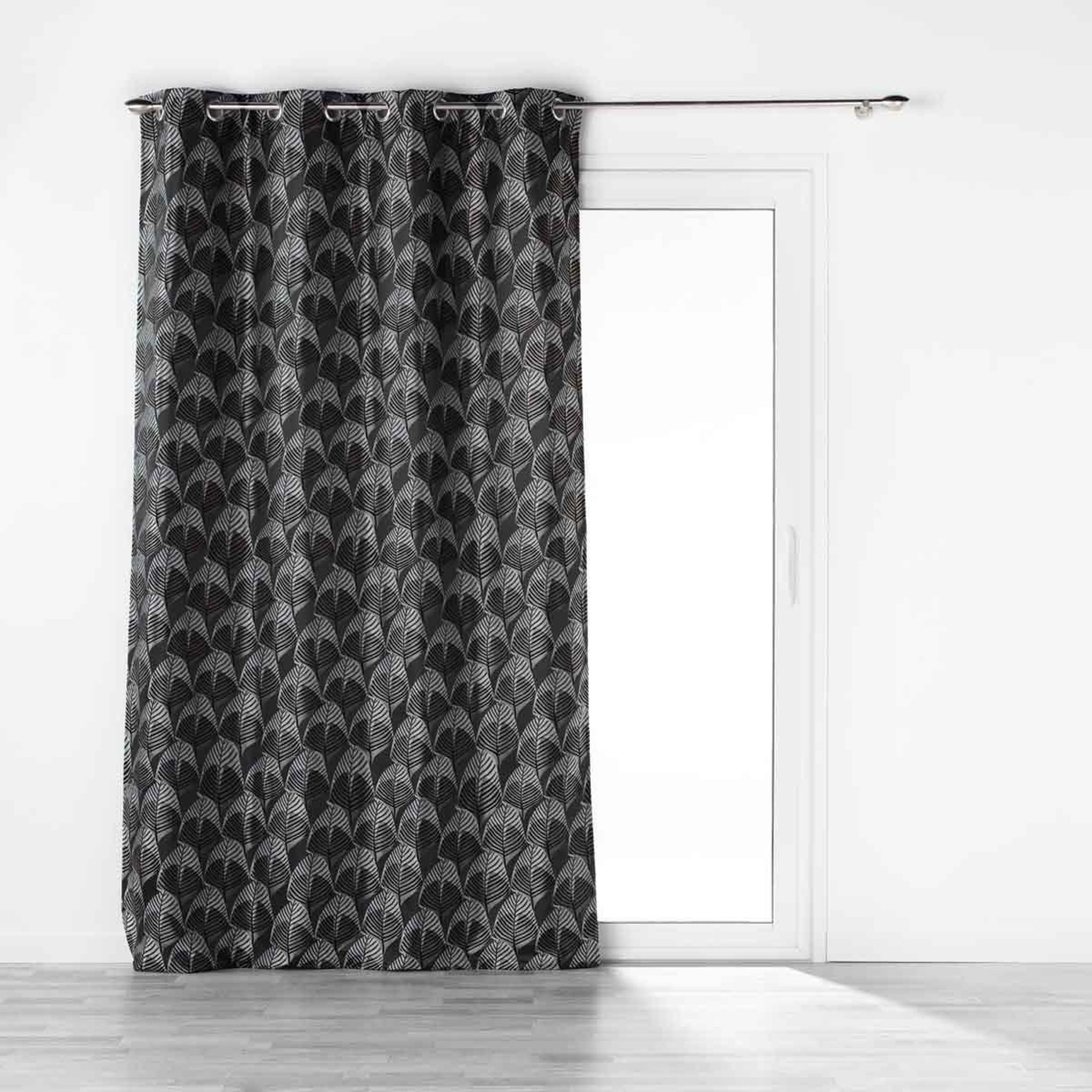 Douceur d'Intérieur Rideau à œillets  floriani  140x260cm noir