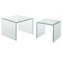Voir la diapositive 3 : Paris Prix Lot de 2 Tables Gigognes  Veria  65cm Transparent