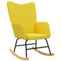 Voir la diapositive 4 : VIDAXL Chaise a bascule avec tabouret Jaune moutarde Tissu
