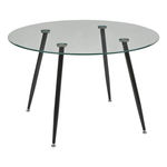 ATMOSPHERA Table À Manger en Verre  Ostras  120cm Transparent