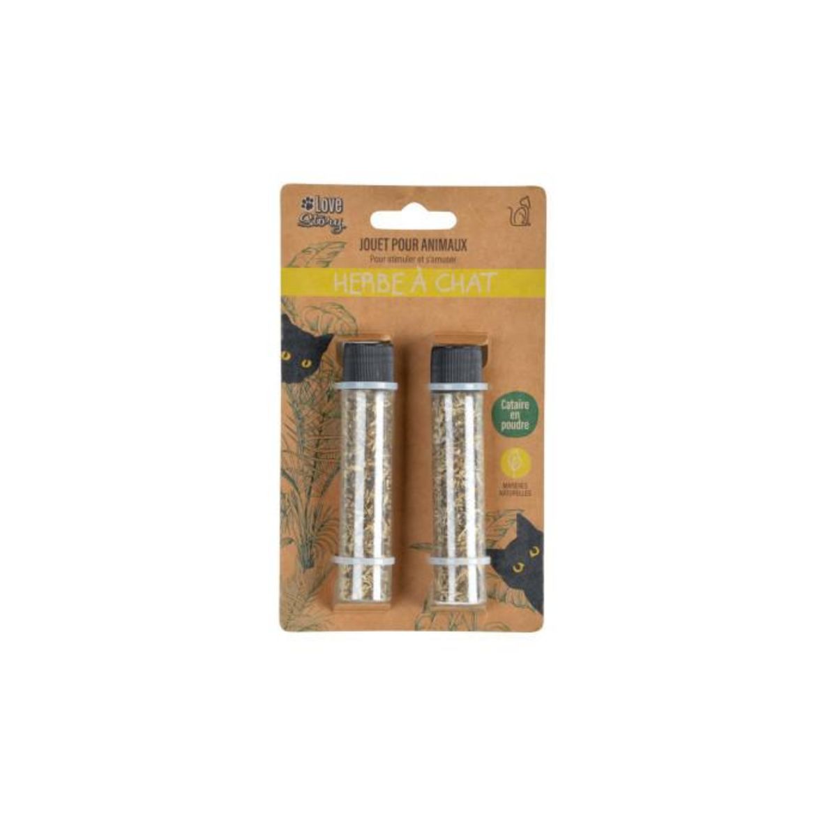 Paris Prix Lot de 2 Tubes  Herbe à Chat  10cm Transparent