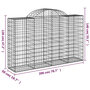 Voir la diapositive 6 : VIDAXL Paniers a gabions arques 18 pcs 200x50x120/140 cm Fer galvanise