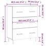Voir la diapositive 6 : VIDAXL Buffet sonoma gris 69,5x34x90 cm bois d'ingenierie