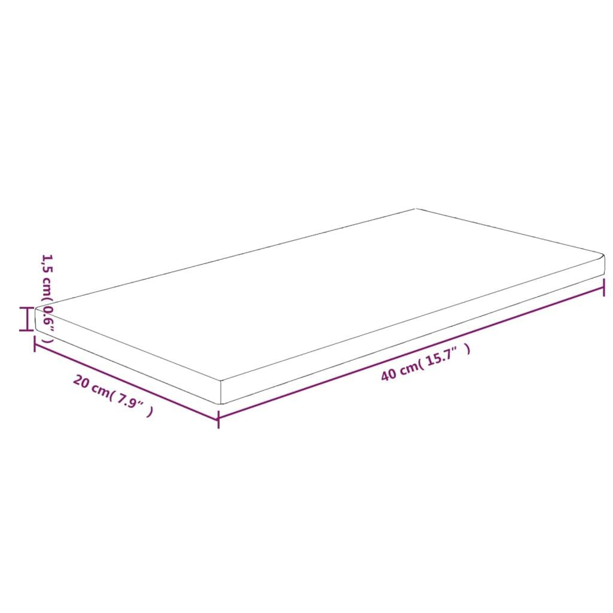 Voir la diapositive 5 : VIDAXL Panneau d'etagere 40x20x1,5 cm Bois de chene massif non traite