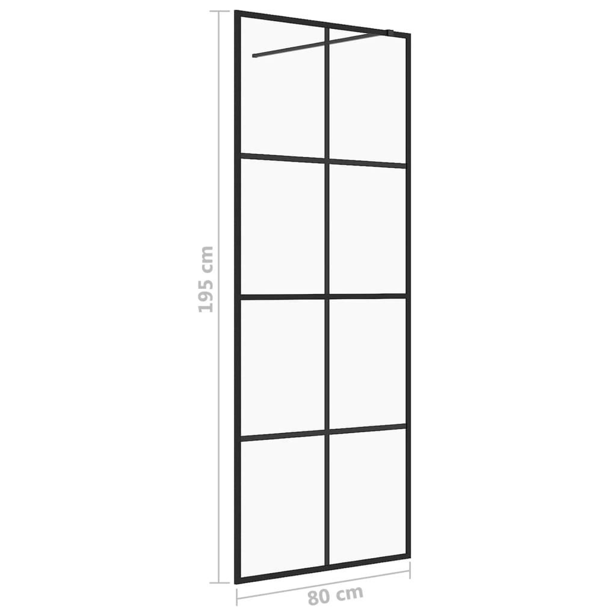 Voir la diapositive 5 : VIDAXL Paroi de douche avec verre ESG transparent 80x195 cm Noir