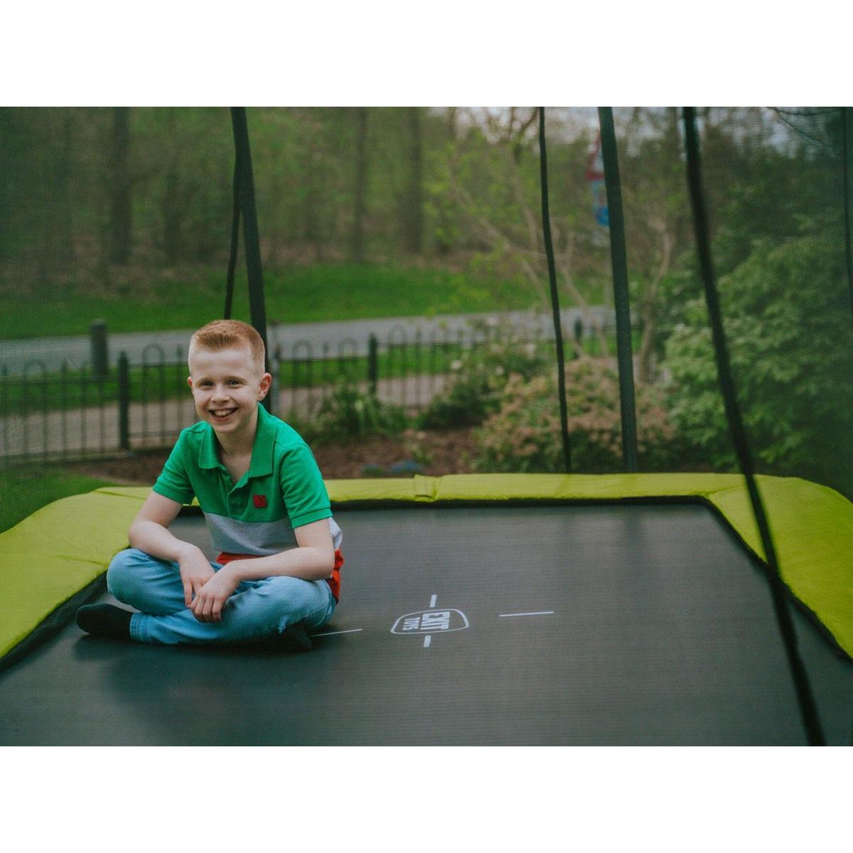 EXIT TOYS Trampoline Silhouette rectangulaire 244 x 366 cm Vert - Exit Toys