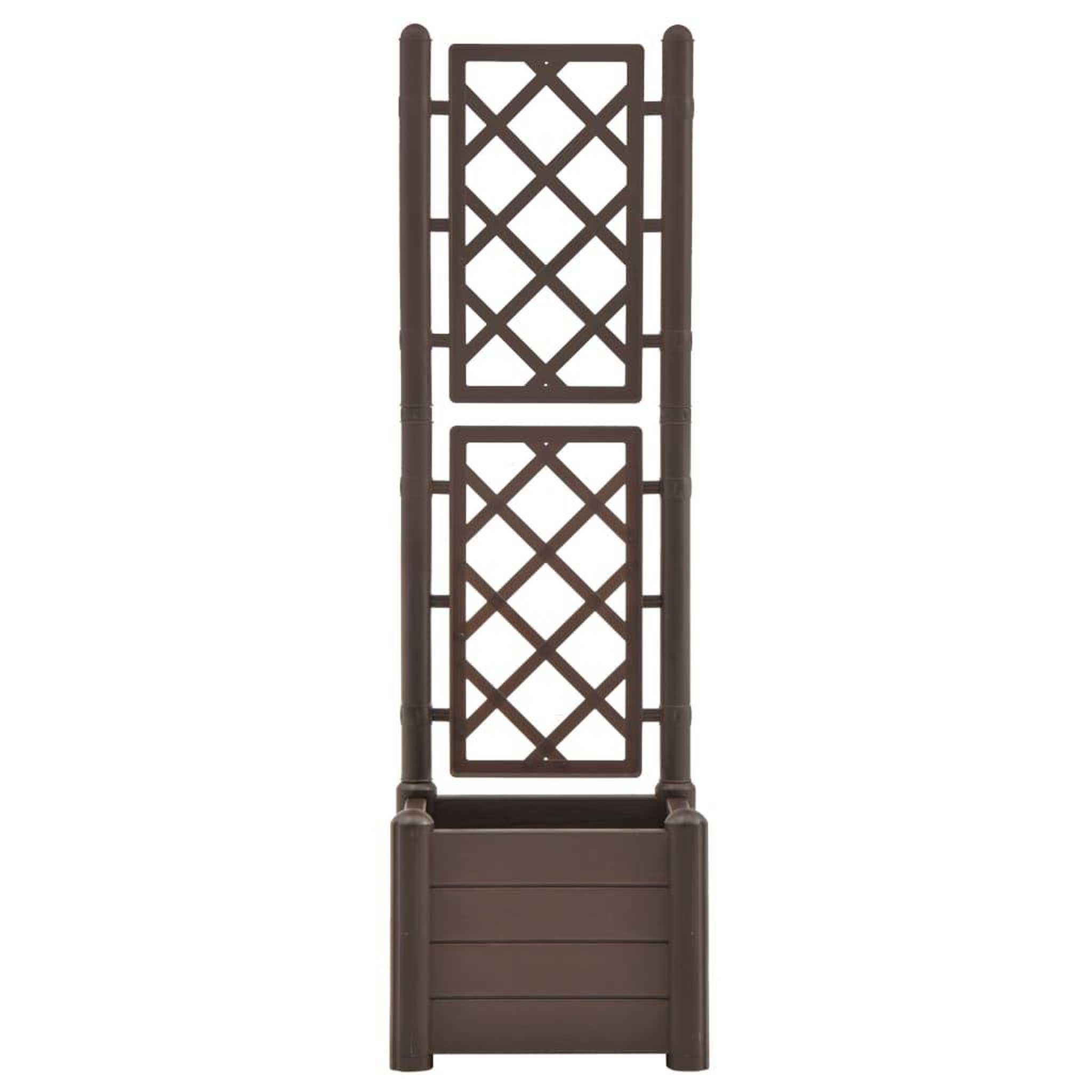 Voir la diapositive 3 : VIDAXL Jardiniere avec treillis 43x43x142 cm PP Moka