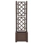 Voir la diapositive 3 : VIDAXL Jardiniere avec treillis 43x43x142 cm PP Moka