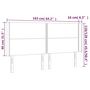 Voir la diapositive 6 : VIDAXL Tete de lit a LED Creme 163x16x118/128 cm Tissu
