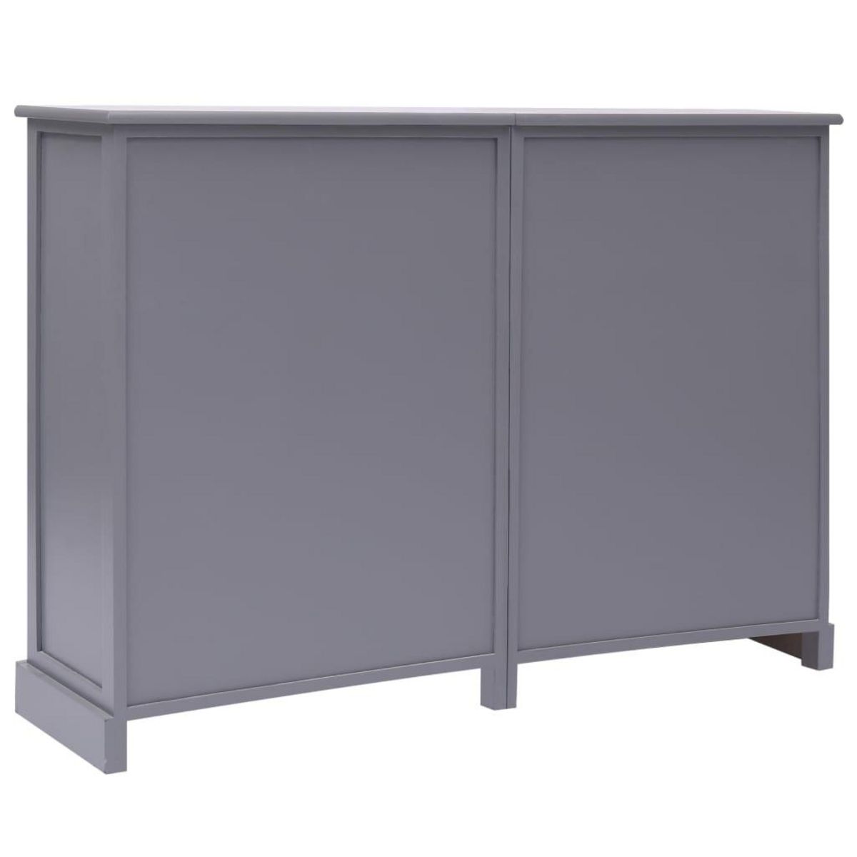 VIDAXL Buffet avec 10 tiroirs Gris 113x30x79 cm Bois