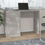 Voir la diapositive 1 : VIDAXL Bureau avec tiroir et armoire Gris beton 100x40x73 cm