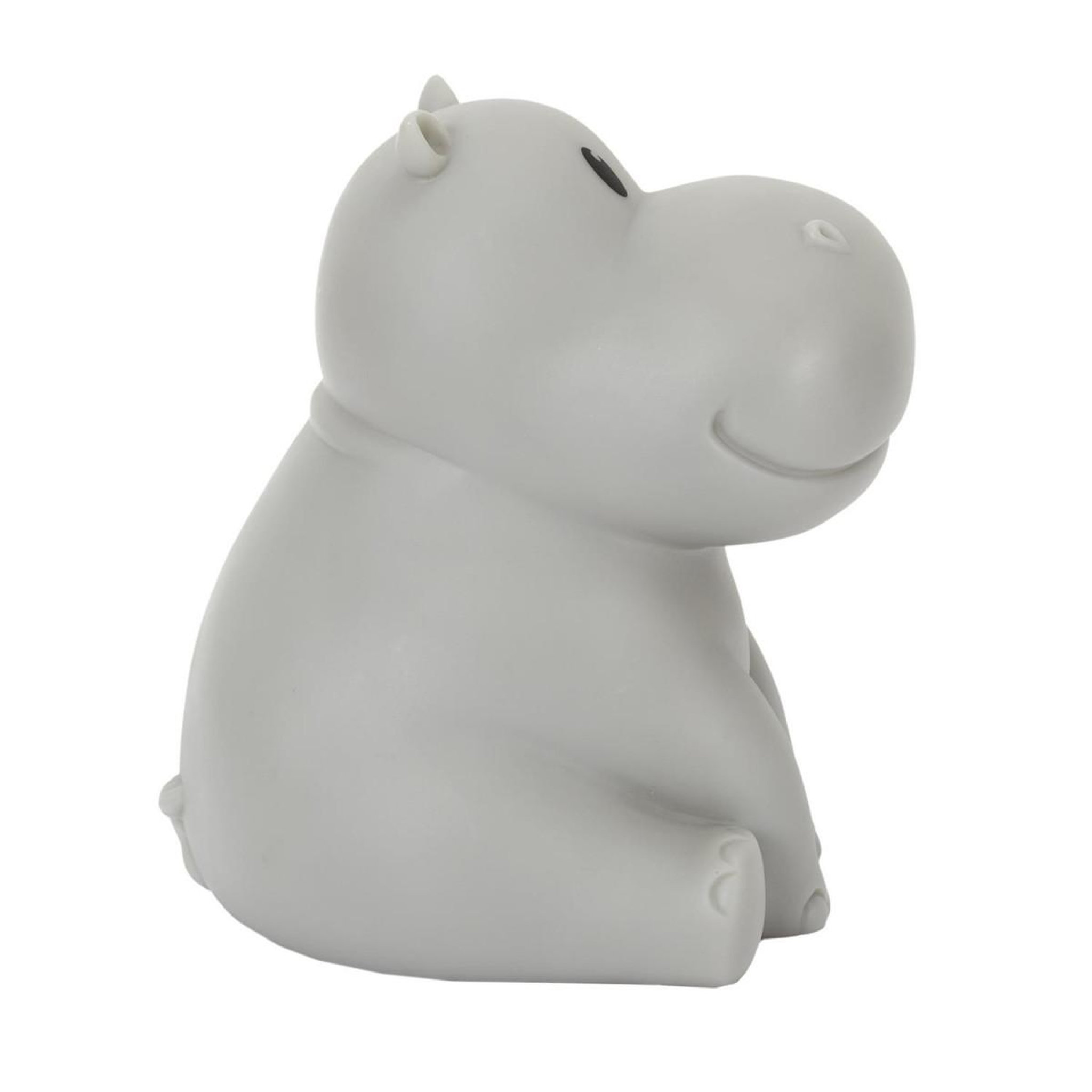 Voir la diapositive 3 : HOME DECO KIDS Lampe Veilleuse Enfant Led  Hippopotame  16cm Gris