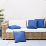 VIDAXL Coussins de canape 4 pcs bleu royal 50x50 cm tissu