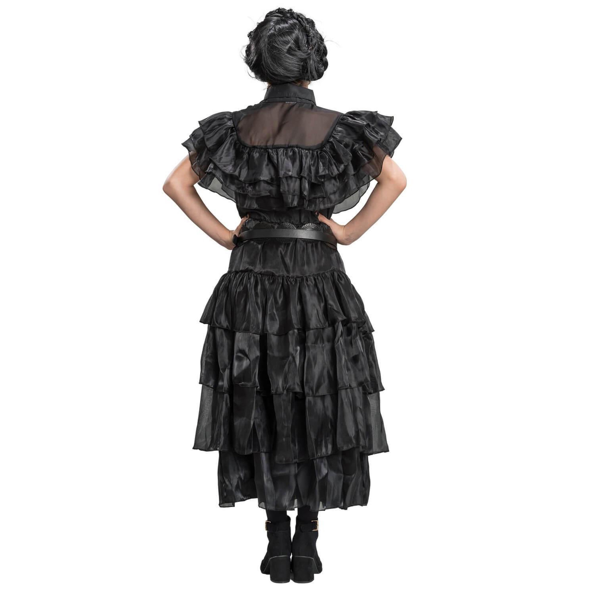Voir la diapositive 2 : CHAKS Robe de bal noire - Mercredi - Fille - 13/14 ans (158 à 164 cm)