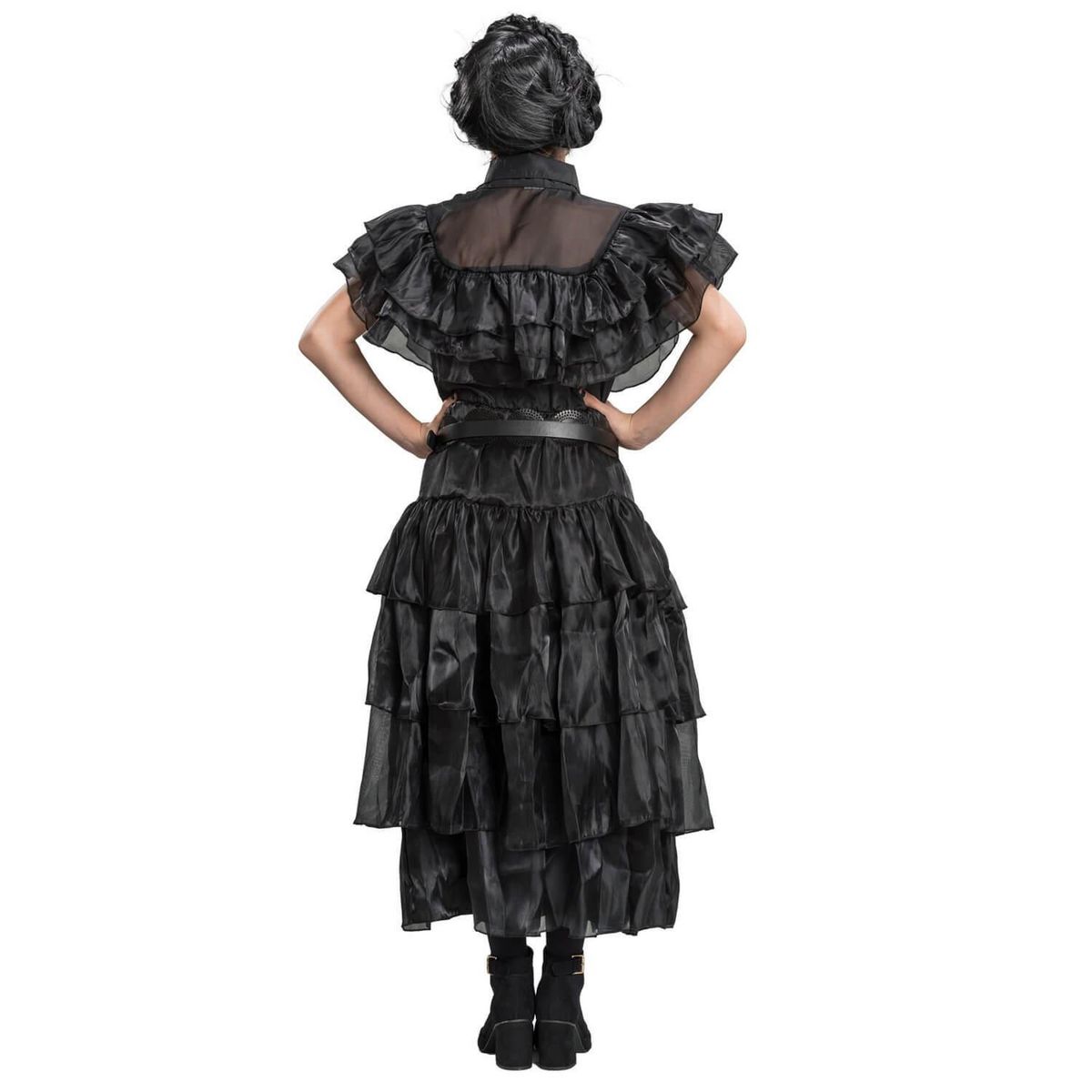 CHAKS Robe de bal noire - Mercredi - Fille - 13/14 ans (158 à 164 cm)